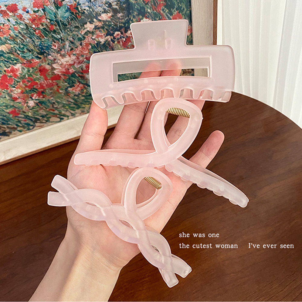Large Jelly Acrylic Hair Claw Geometric Crab Hair Clips For Women Large Size Hairpin Shark Clips Summer Headwear