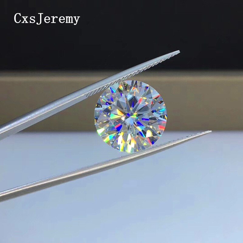CxsJeremy 0.5CT Carat 5.0mm Moissanite Looser Gems D Color Round Brilliant Excellent Cut jewelry bracelet diamond ring material