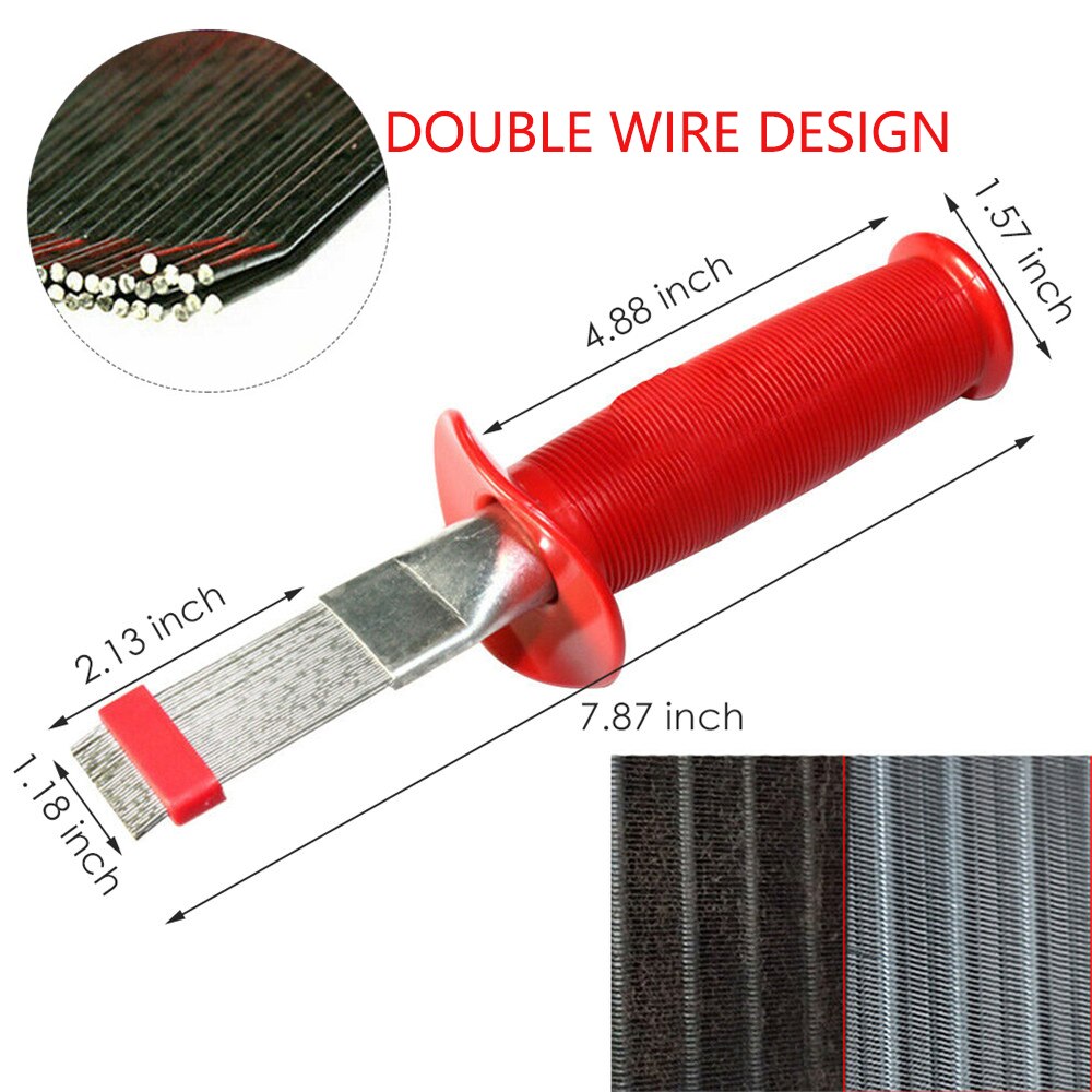 Cleaning Tool Air Conditioner Fin Repair Tool Coil Comb A/C HVAC Condenser Radiator Universal Folding Brush Cleaning Tool: B
