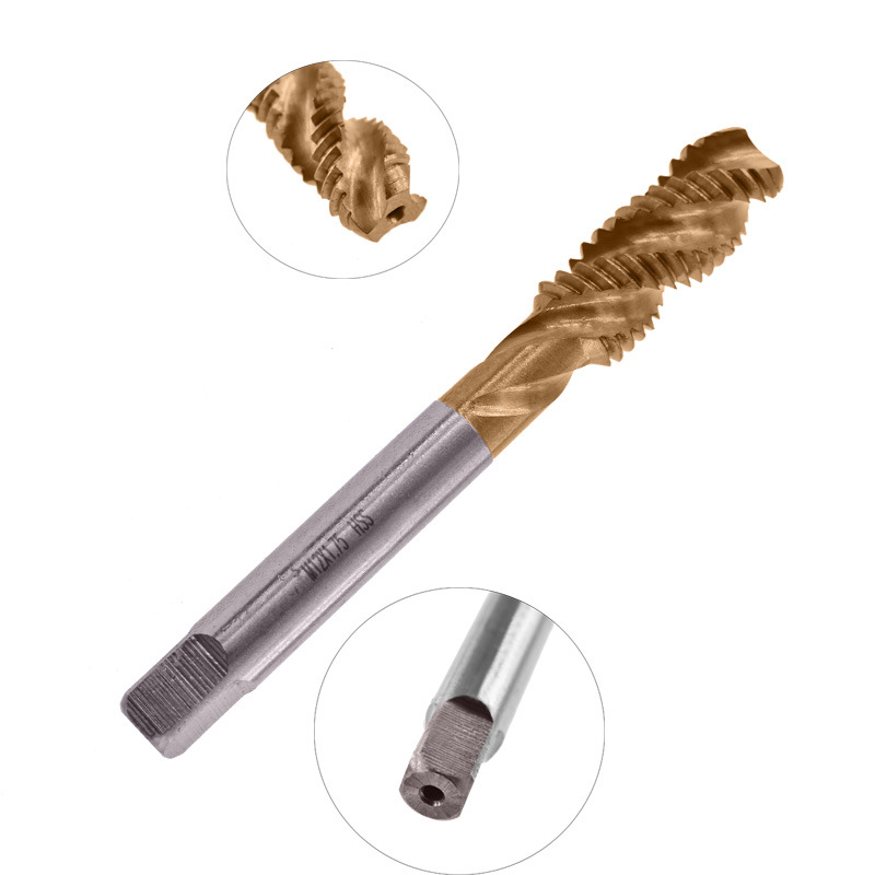 1pcs HSS Titanium Steel Screw Tap Coated Metric Spiral Thread Metric Tap Drill Bits Set Screw Machine Compound M3-M12 Hand Tools