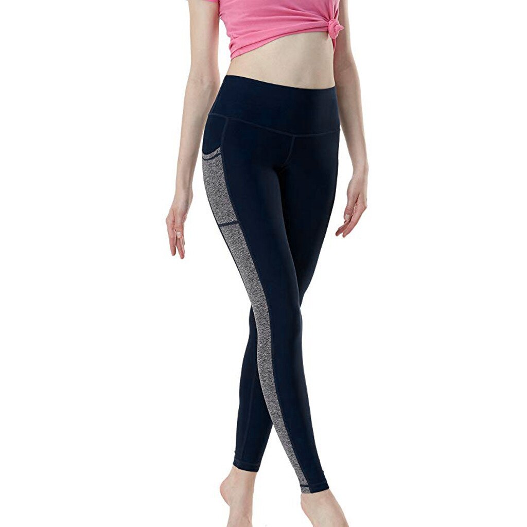 Pantalon élastique doux et moulant pour femmes, séchage rapide, poches solides, vêtements de Fitness, d'athlétisme, de Yoga, Leggings cousus