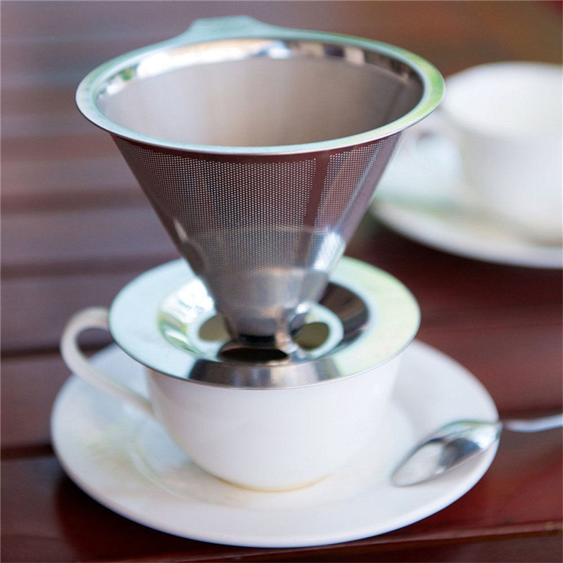Giet Over Koffie Druppelaar Thee Makers Herbruikbare Dubbele Laag Mesh Filter de Beste Papierloze Clever Koffie Kegel Rvs