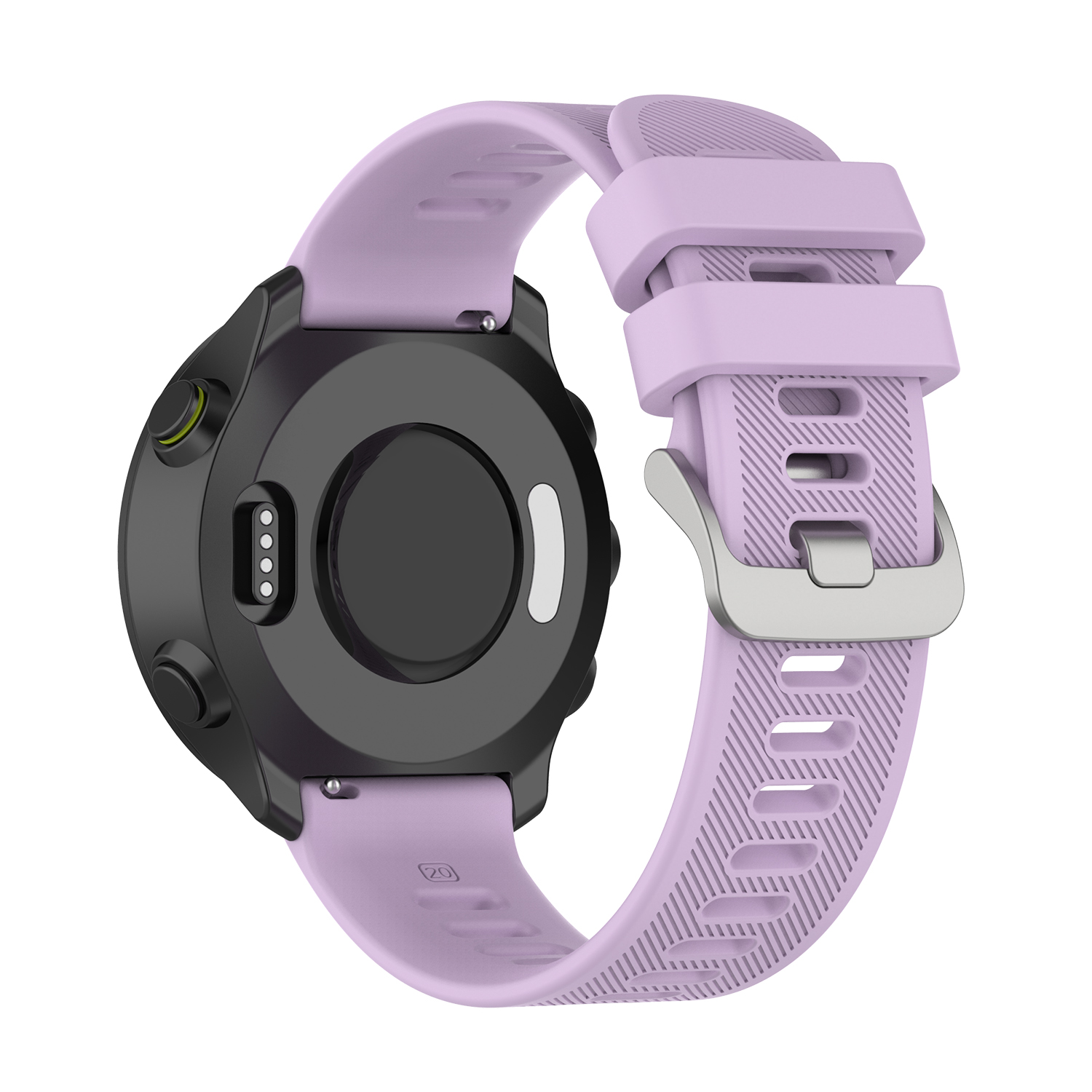 Correas de reloj de 20mm para Garmin Forerunner 158 venu sq/venu, pulsera deportiva de silicona para Polar Ignite, correas de reloj para Forerunner 55: Verde negro