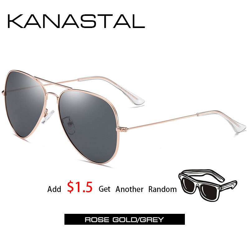 Luftfahrt Sonnenbrille Männer Frauen Nacht Vision Weibliche Polarisierte Sonne Gläser Für Fahren Pilot Twin Strahl Anti-Glare Brillen UV400: GoldGrey2 / With Package