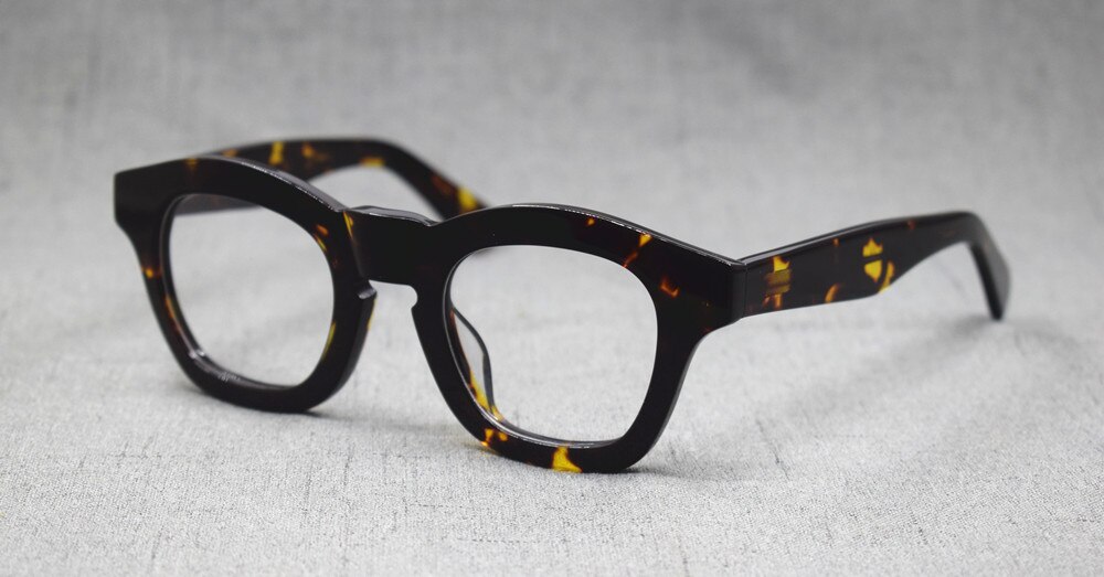 1960 's japan håndlavede italien acetat brillerammer klare linser briller nærsynethed i stand fuld kant top: Skildpadde