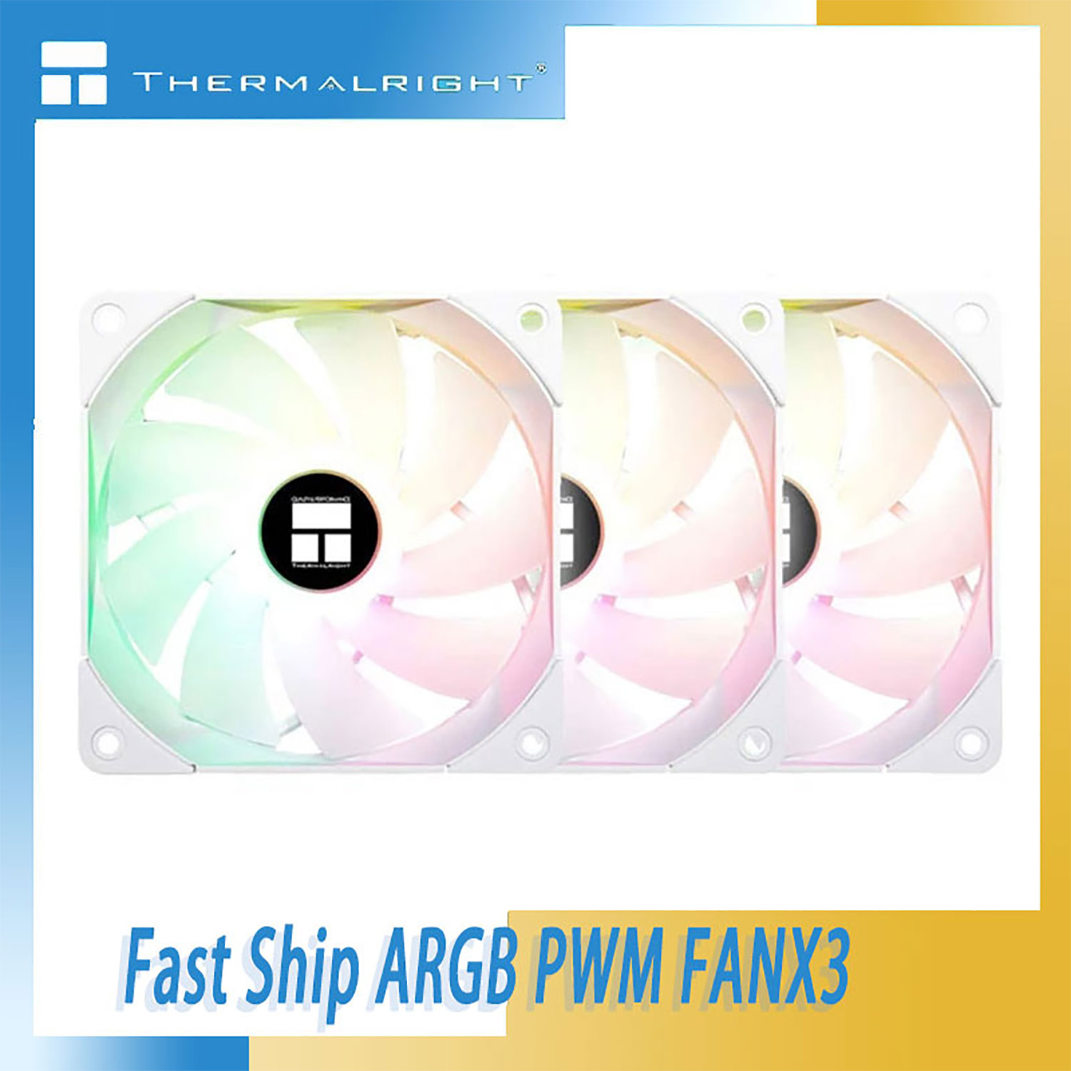 Thermalright 120mm Quiet PWM Fan CPU Cooler Radiator Cooling Fan Reverse Blowing 5V ARGB SYNC PC MOD Computer Case TL-C12RW-S