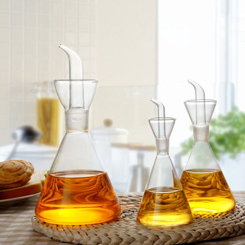 Kitchen special glass oil bottle anti-drip oil bottle oil vinegar bottle salt oiler household