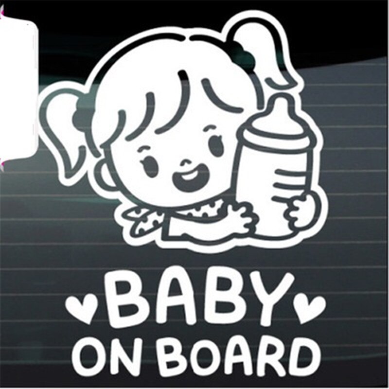 Wit Styling Auto Accessoires Baby In Auto Grappige Stickers En Stickers Cartoon Auto Sticker Snijden Sticker Vinyl Sticker