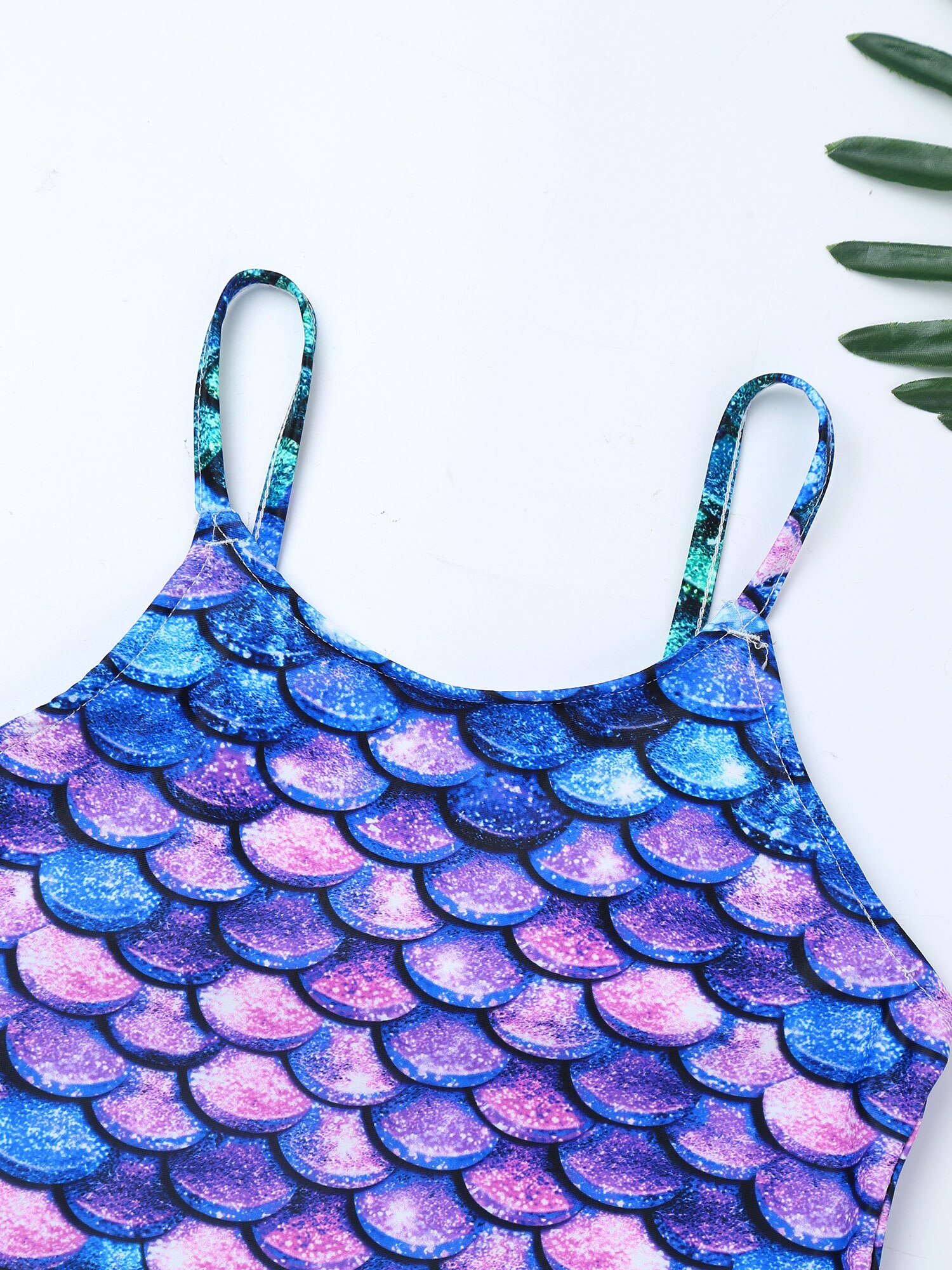 Maillot de bain une pièce pour petites filles, Monokini brésilien, imprimé écailles de poisson colorées, pour enfants
