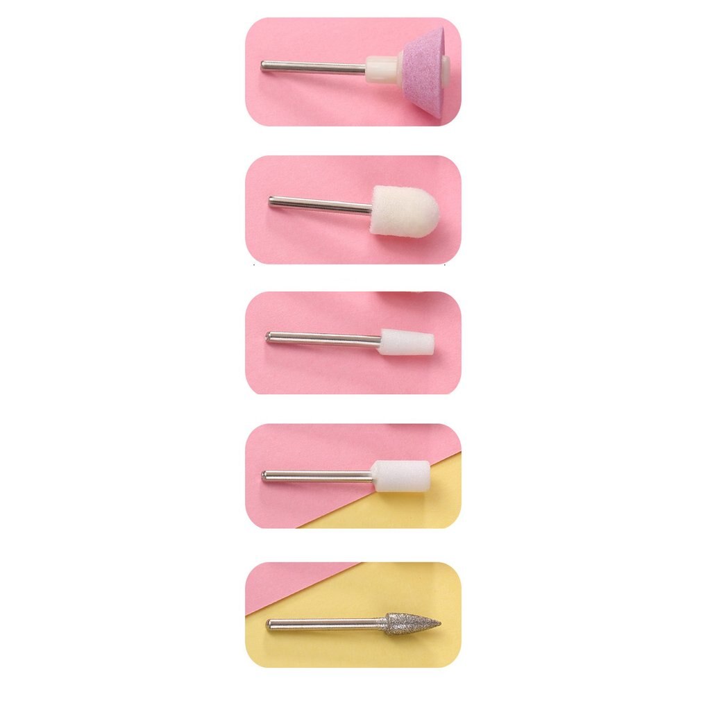 Simple Manicure Model Electric Polisher With 5 Polished Heads Mini Nail Polisher Shining Easy Using Multiple Functions