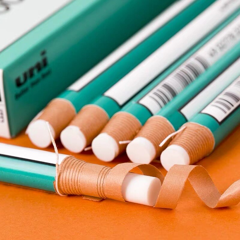 2pcs Uni Pencil Type Eraser Roll Paper Eraser Ek-100- Super Eraser - Medium Student Office Artist Disnger