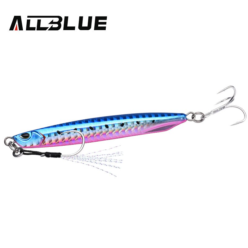 Allblue Drager Super Slanke Ssz Metalen Casting Jig 20G 30G Shore Slepen Cast Jigging Lepel Zink Vissen Lokken kunstmatige Aas Pakken: 30g / Colpr F
