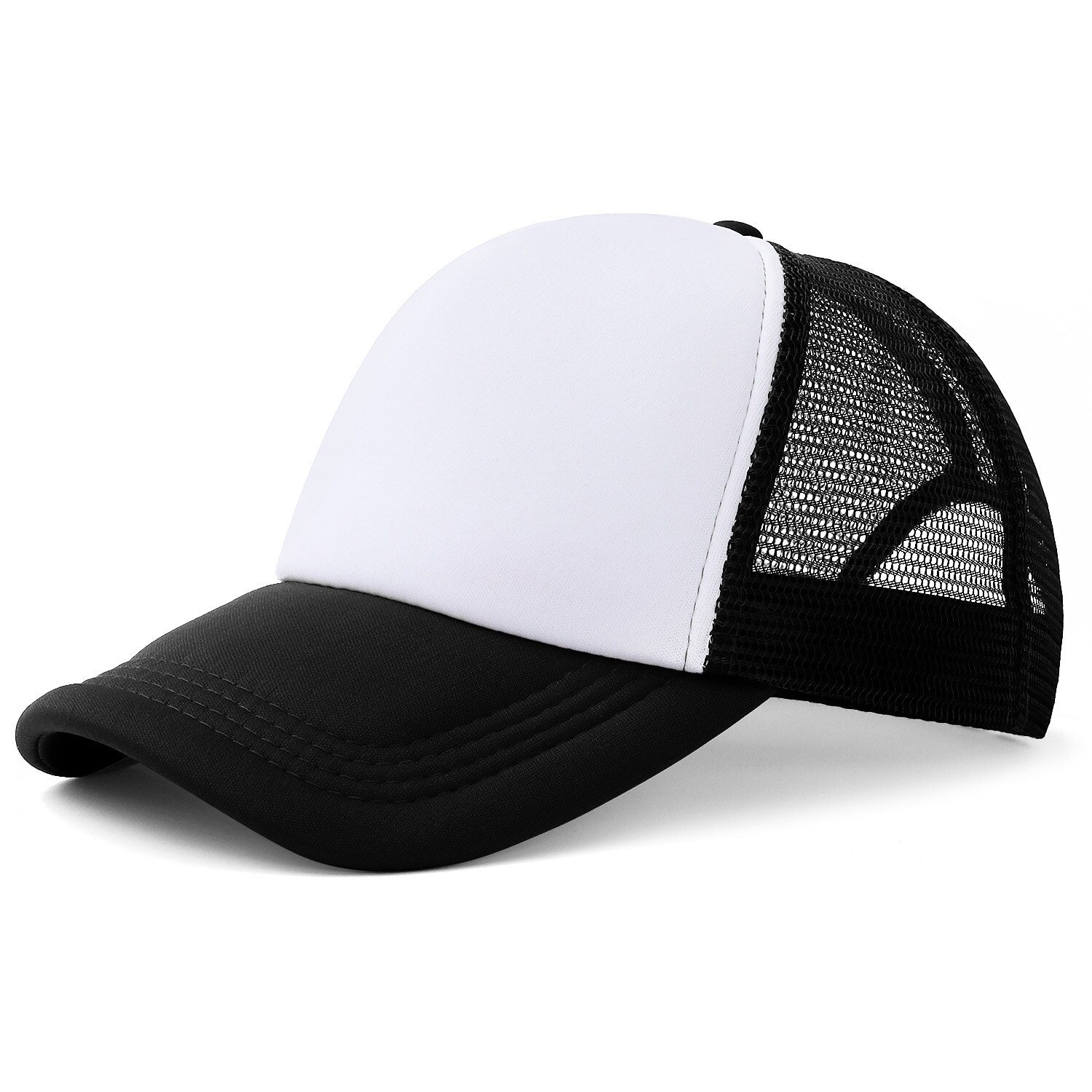 10pcs Sublimation Blank Colorful Polyester Mesh Cap Hat with Pink Grey Black Blue DIY Heat Press Printing Transfer