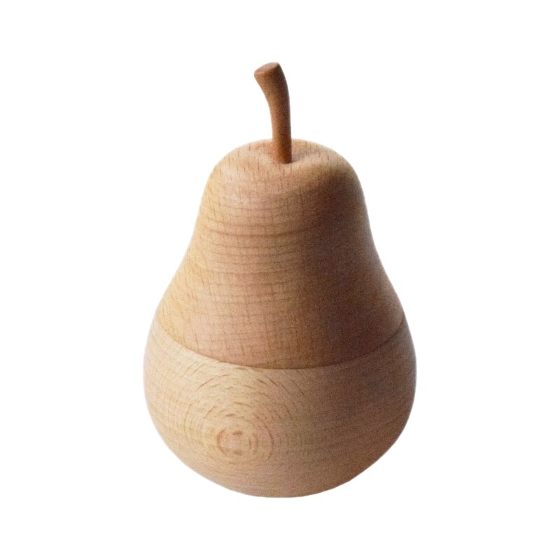 Wood Toothpick Storage Black Walnut Toothpicks Organizer Small Pear Shape Fruit Fork Jar Container Modern Kitchen Items