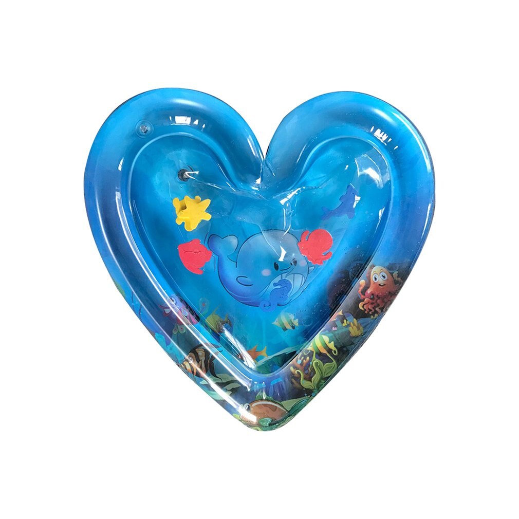 Baby Inflatable Water Pad heart shape fun activity game center sensory stimulation sports skills baby belly time game Toys