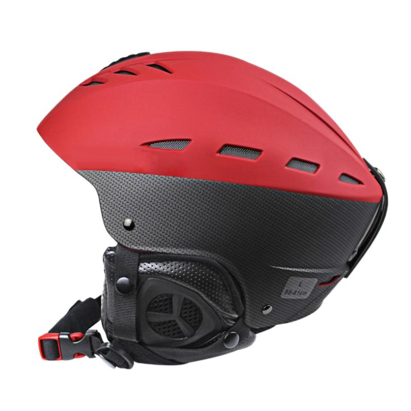 Hoge Outdoor Geïntegreerde Skiën Helm Met Verstelbare Riem Air Vent Sport Helmen Voor Fietsen Schaatsen Skiën: Red L