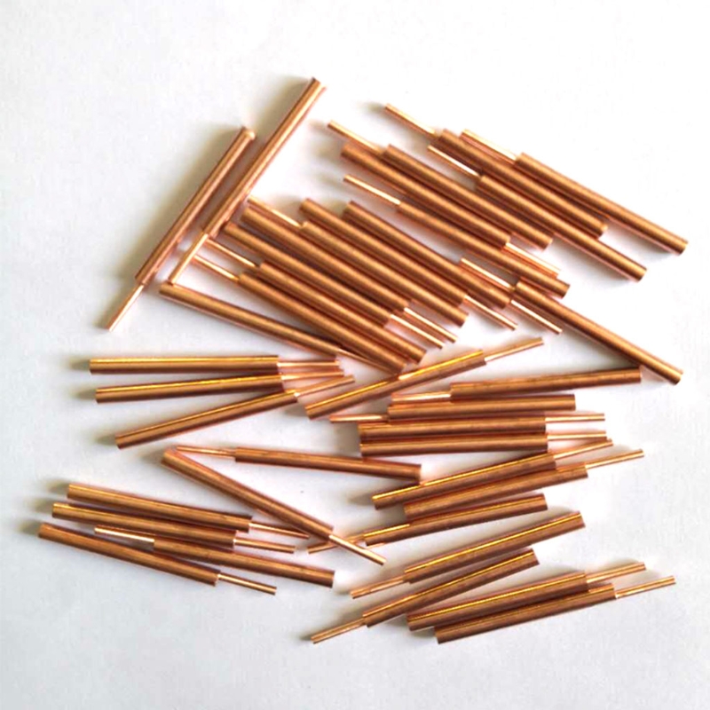 2 Pieces 18650 Battery Alumina Copper Electrode Head for Polymer Battery Lithium Battery Electrical Work Wear Resistance