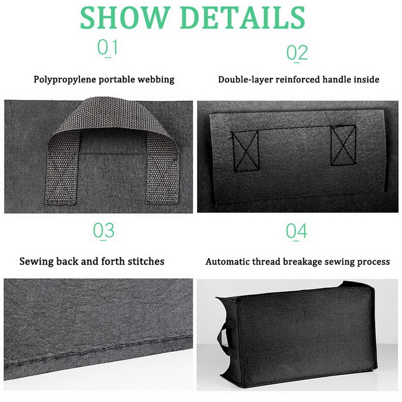 Fabric Raised Garden Bed Square Garden Flower Grow Bag Vegetable Planting Bag Planter Pot With Handles For Plants Flower