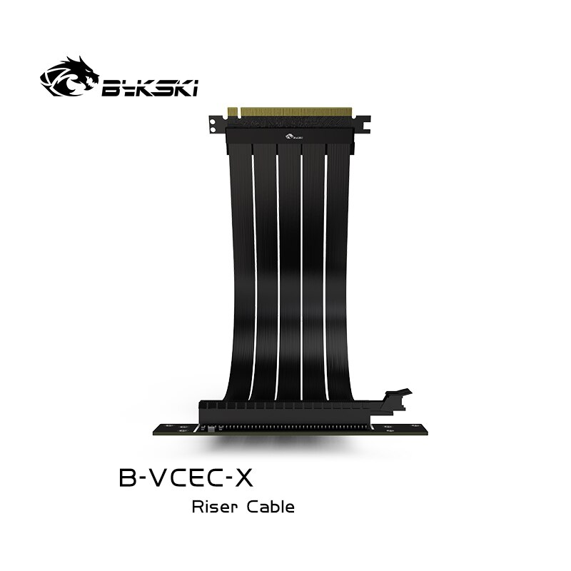Bykski Graphics Card GPU Holder Vertical Mounting Kit, Bracket + 25cm Extension Riser Cable, PCIE3.0x16