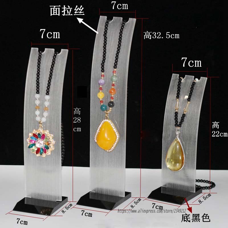 Acrylic Necklace Display Rack Pendant Showing Stand Jewelry Display Shelf Car Decoration Holder Chain Display Props