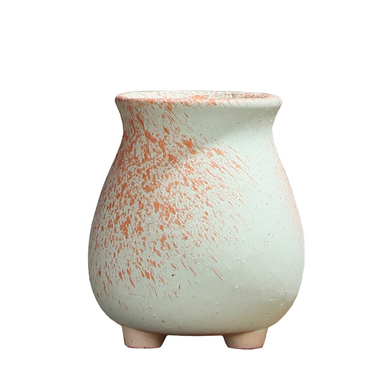 Petit pot de fleurs en céramique, joli pot de fleurs Simple et givré, ornement de bureau, pour le jardinage