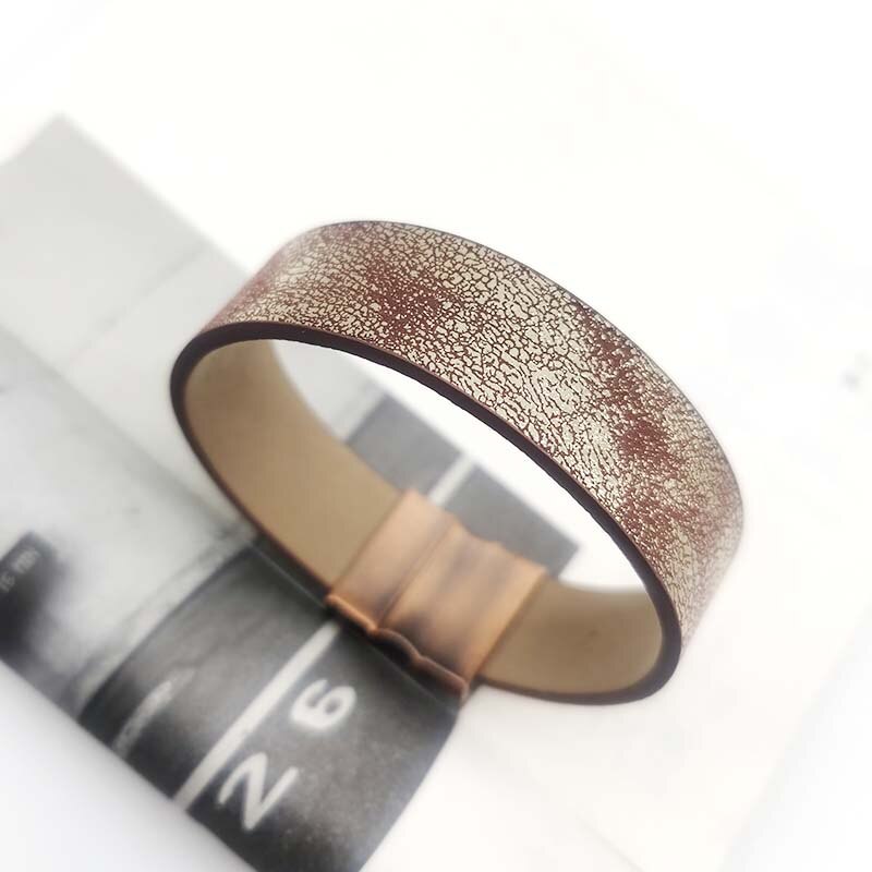 D & D-pulsera de cuero Vintage para mujer, brazalete con dijes magnéticos de arcoíris para hombre, pulsera de , joyería de Festival