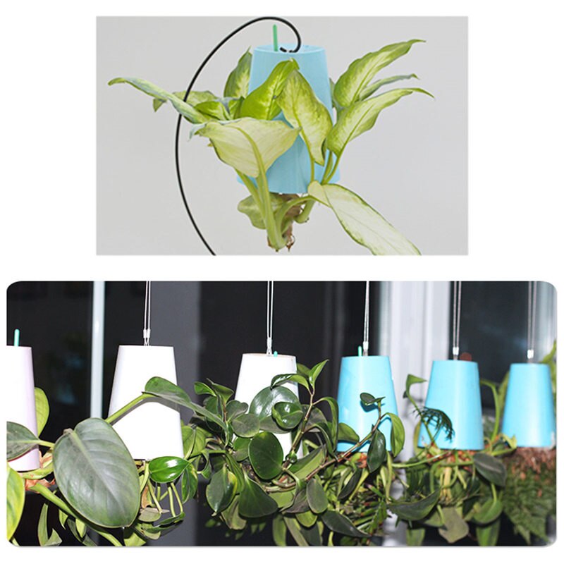 Large Plastic Sky Hanging Planter Decorative Upside-Down Plant Flower Pot Planter for Indoor Garden Decoration: Blue