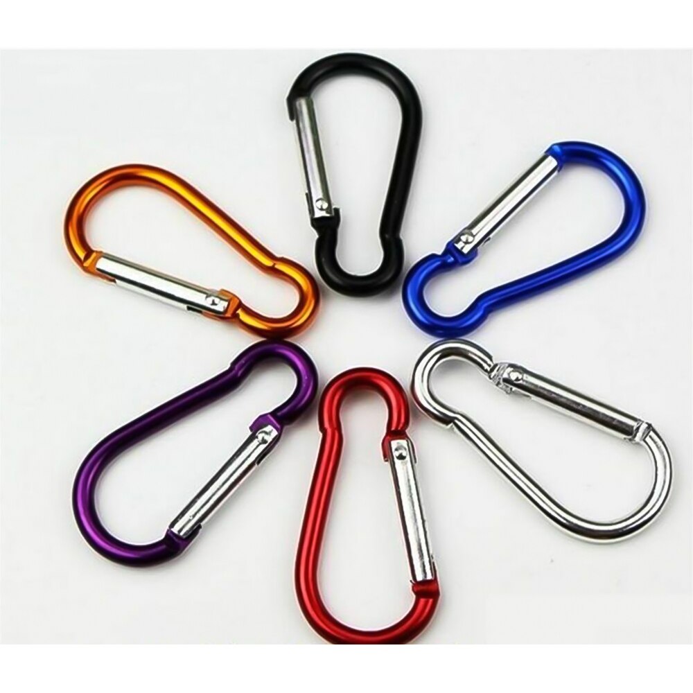 20 stuks karabijnhaak sleutelhanger clip aluminium outdoor camping sleutelhanger karabijnhaak waterfles gesp reis klim accessoires