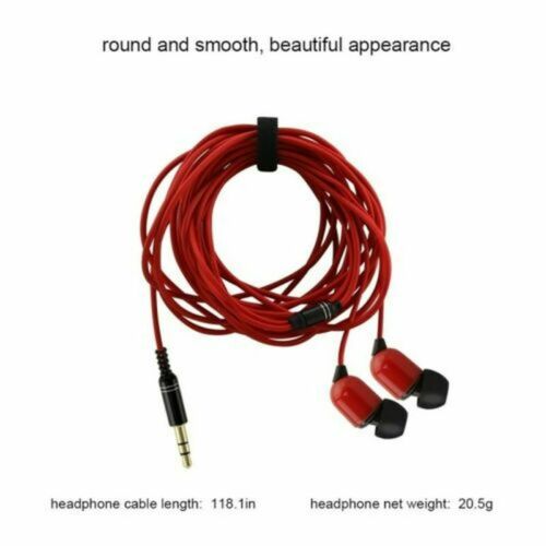 Super Bass Headset 3.5mm In-Ear Earphone Stereo Earbuds Headphone Wired 3 Meters Extra Long Cable for DJ Monitoring