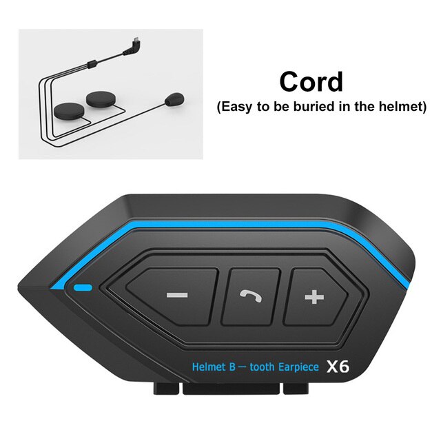 Motorcycle Helmet Headset Bluetooth-compatible Built-in Microphone Wireless Helmet Earphone Waterproof Hands-free Call Headphone: B