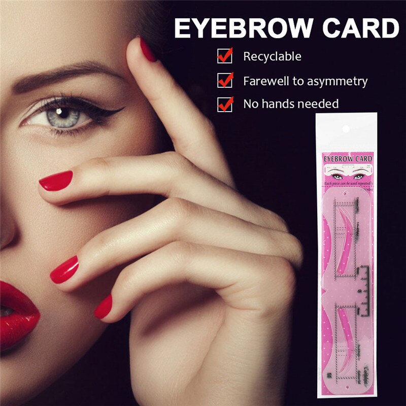 6Pcs/set Eyebrow Stencil Set Eye Brow DIY Drawing Guide Styling Shaping Grooming Template Card Easy Makeup Reusable