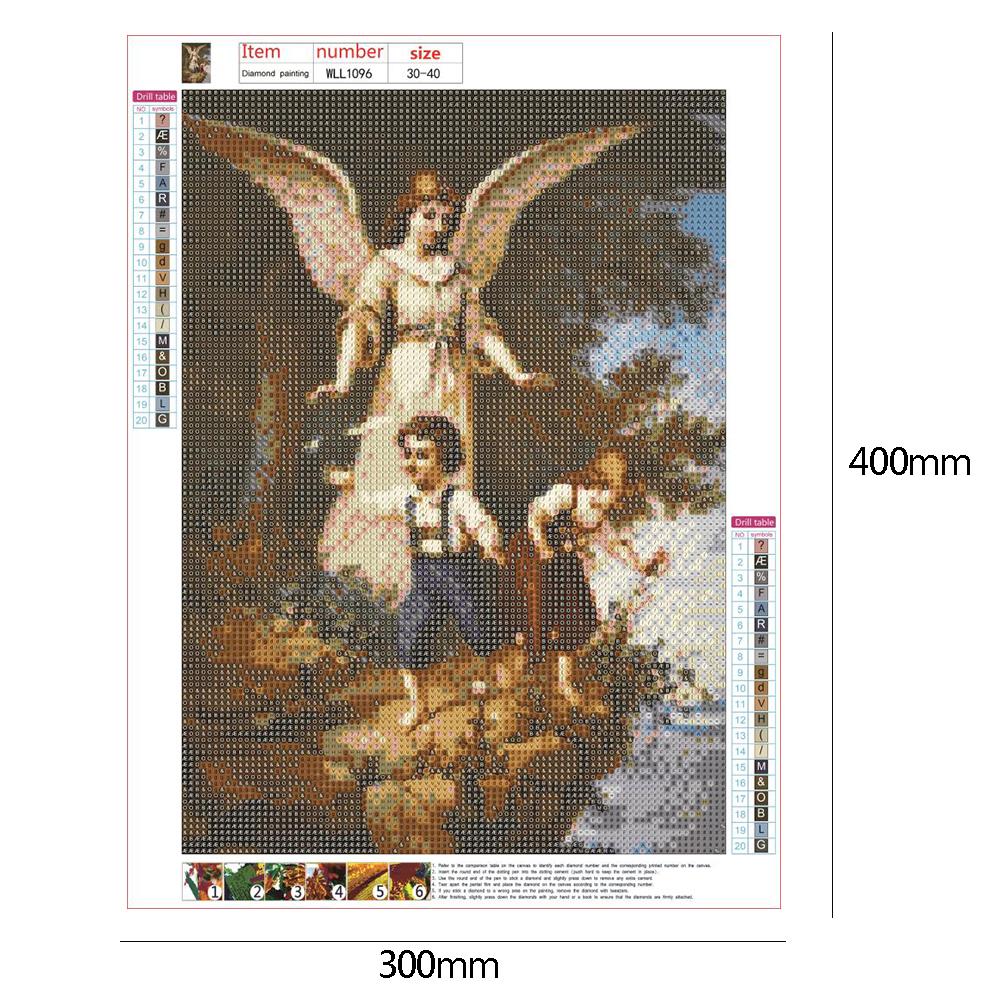 5D DIY Full Drill Diamond Painting Angel Cross Stitch Craft Embroidery Oxidation Resistance Irradiation Resistance Mosaic: E