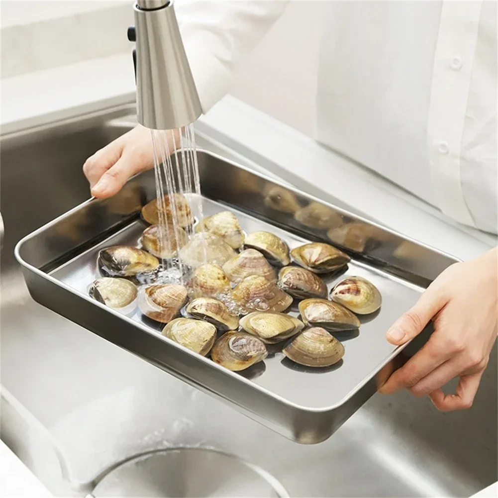 Bandeja para hornear de acero inoxidable con cubierta de rejilla de refrigeración para cocina, hornear, barbacoa, placa para horno, herramientas para asar