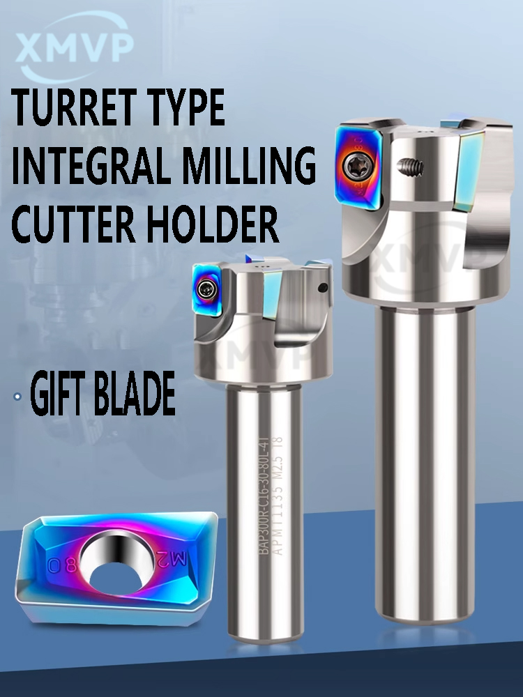 Varilla de fresado integrada tipo torreta R0.8, vástago recto C16 C20, fresadora de torreta, herramienta, fresa de cara rugosa