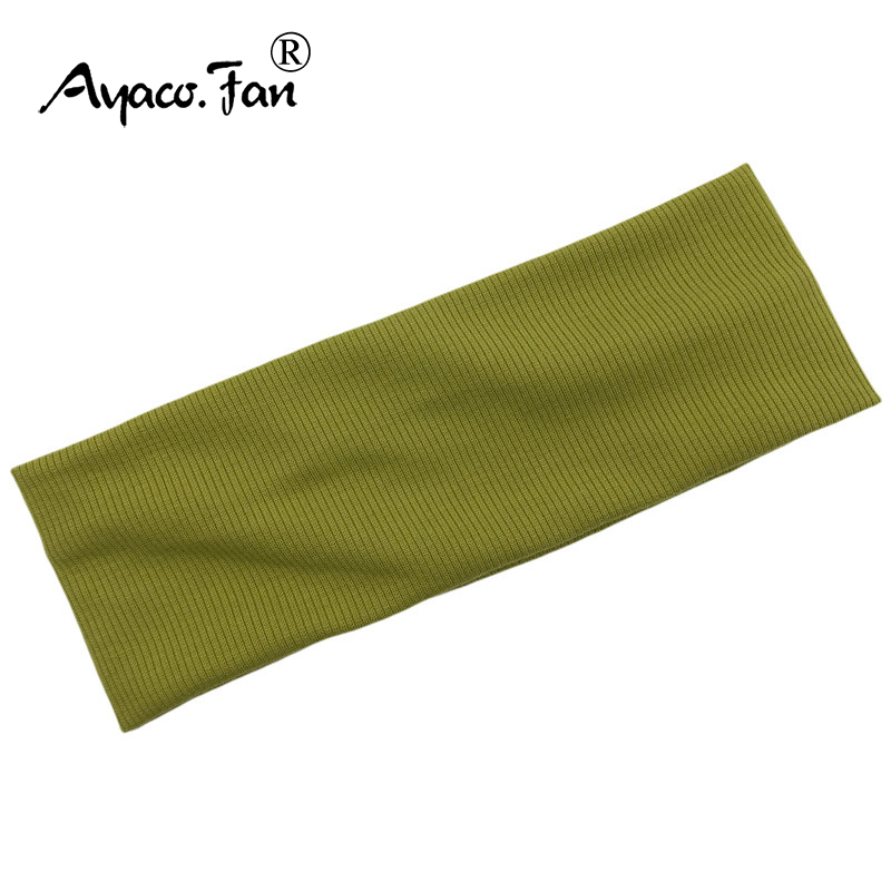 Solid Knitted Headband for Women Girls Autumn Winter Sport Yoga Sweat Uptake Headwear Elastic Hairbands Hair Accessories
