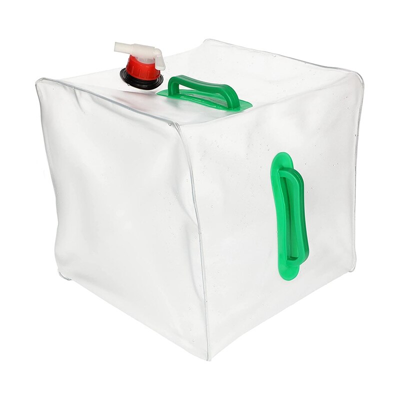 Set Of 4 Foldable Water Canisters With Handle And Pouring Tap 20 L