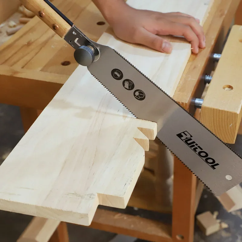 Allsome 13/22 tums handsåg sk -5 stålblad flexibel trädragsåg ergonomisk nyckellöst bladbyte perfekt för träbearbetning