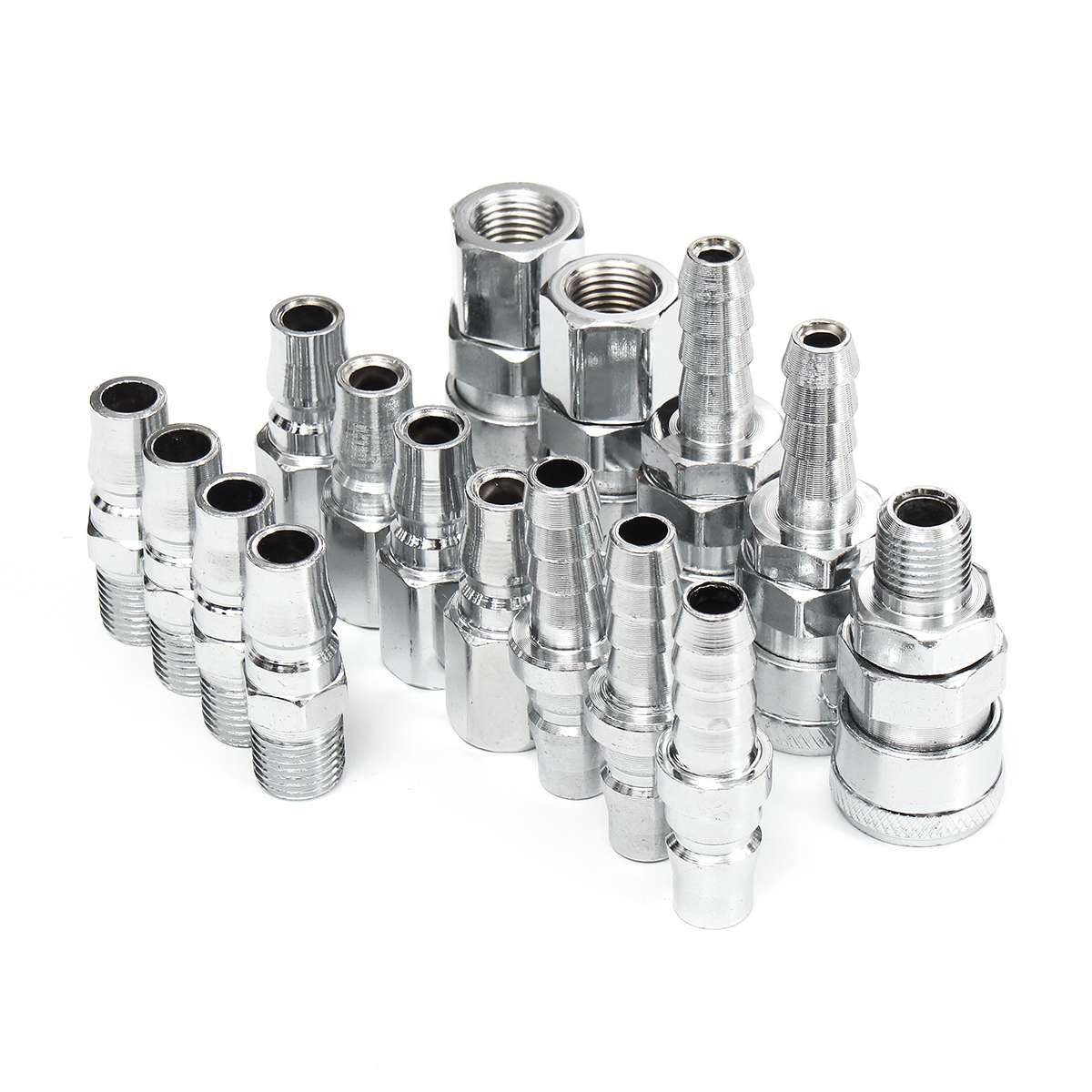 16pcs Quick Connector BSP Line Hose Fittings Compressor Connector Quick Release Coupler Set