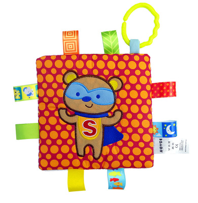Pasgeboren Baby Hand Grijpen Bijtringen Handdoeken Leuke Dieren Baby Sussen Handdoek Speelgoed 12 Shape Kids Baby Schoonmaken Bijten Zakdoek: plum