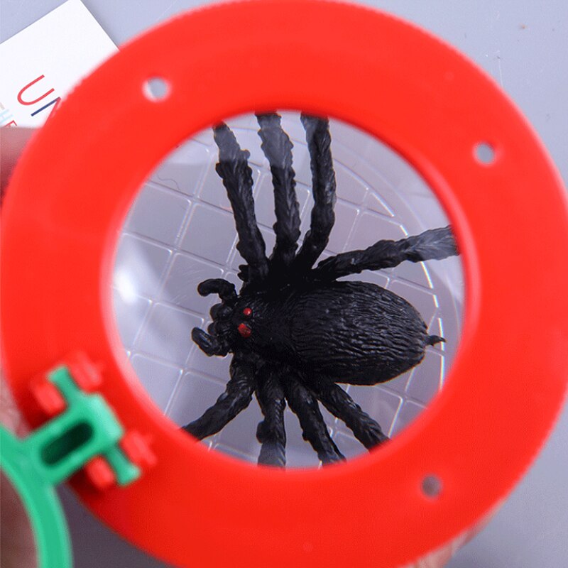 Kinderen Educatief Klasse Outdoor Leren Observeren Insecten Holding Vergrootglas Cilindrische Reptiel Spider Viewer