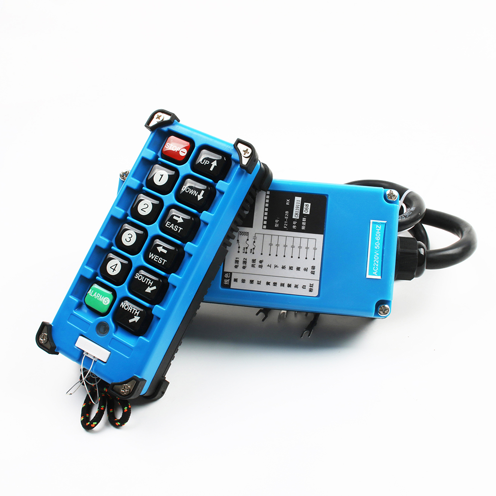 F21-E2B-8 industrial remote controller switches 10 Channels keys Direction button Hoist Crane Truck Radio Remote Control System