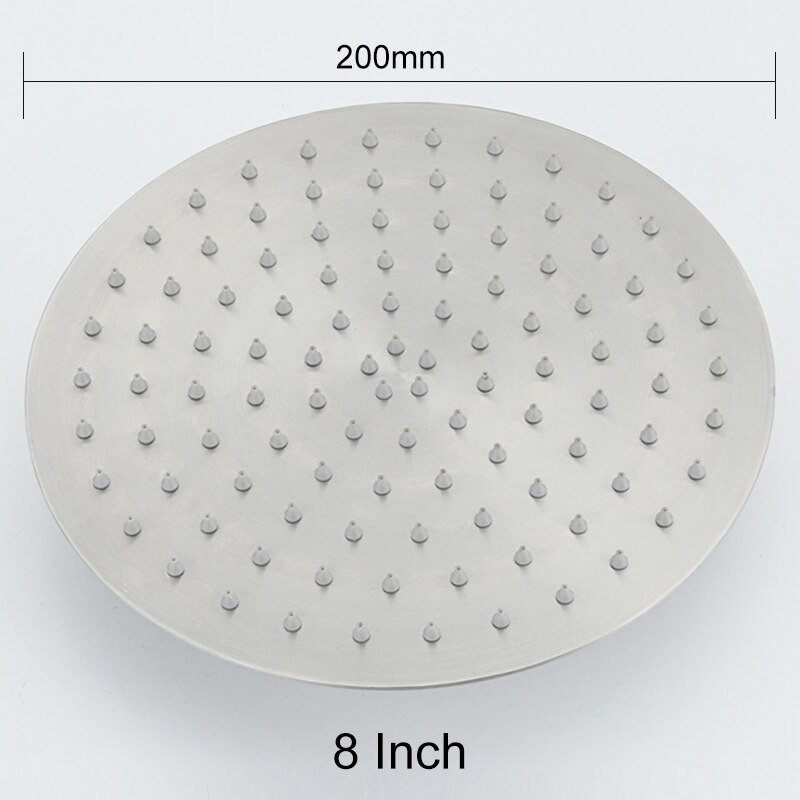 Nickel Gebürstet Edelstahl Runde Dusche Arm 1/2 &quot;Anschluss Dusche einstellen Rohr Zauberstab Montiert Arm: 8 Zoll Dusche