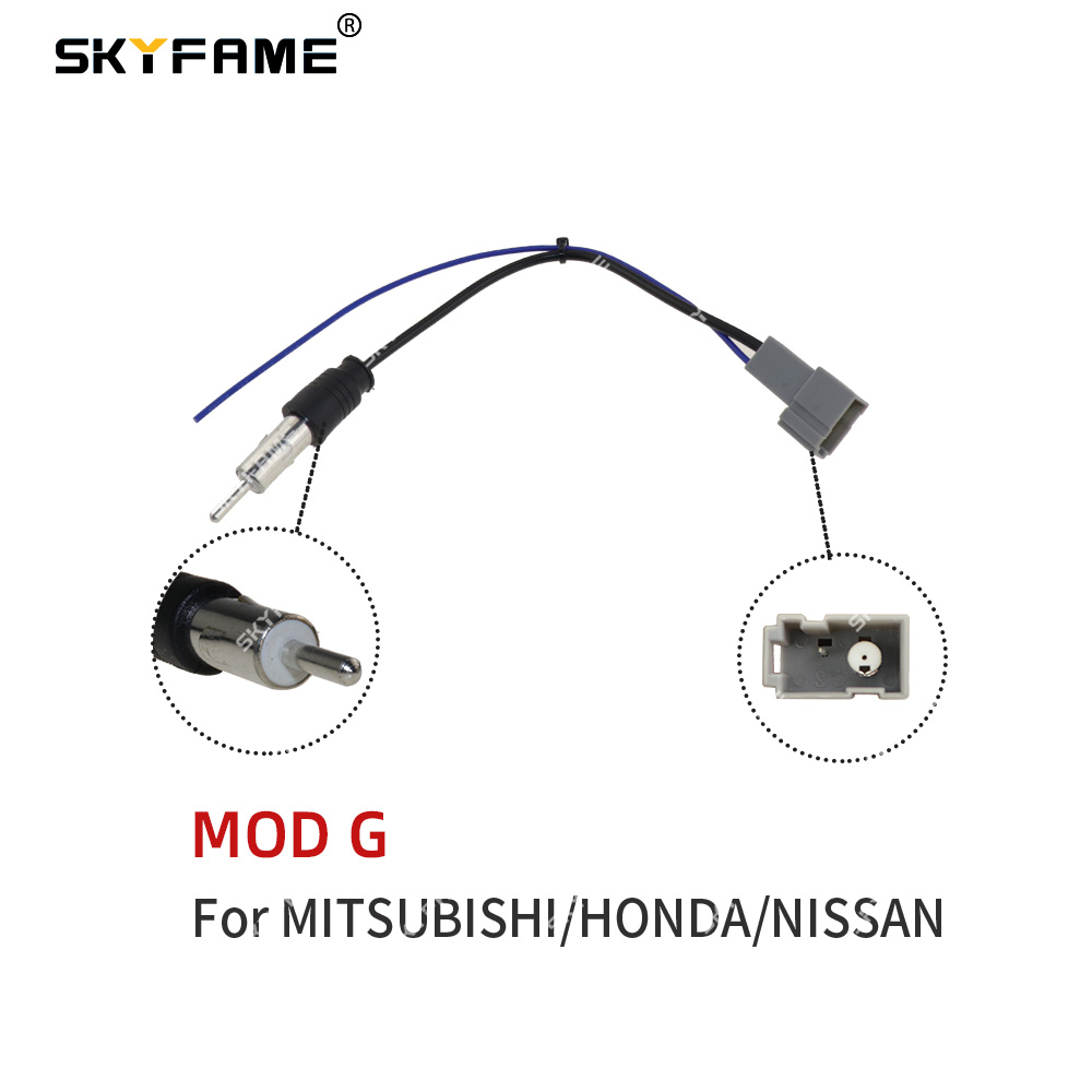 SKYFAME Car Radio FM AM Antenna Converter Adapter Extended Line Plug For Car Playe DVD Android Multimedia Navigation: Orange