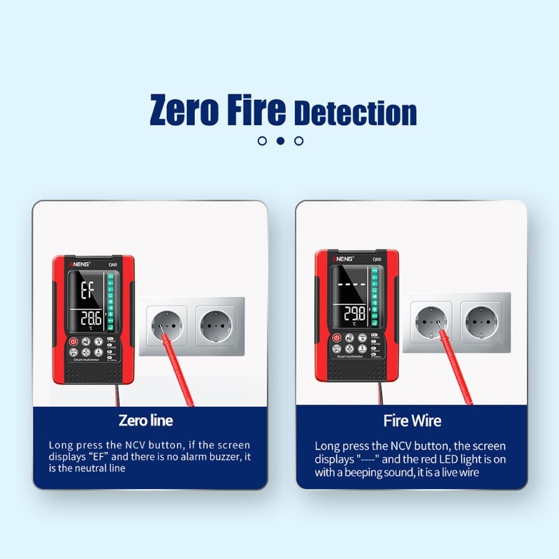 Digital Multimeter TRMS 6000 Counts Smart Multimeter Auto Ranging Volt Meter Multi Tester Measuring Voltage Capacitance