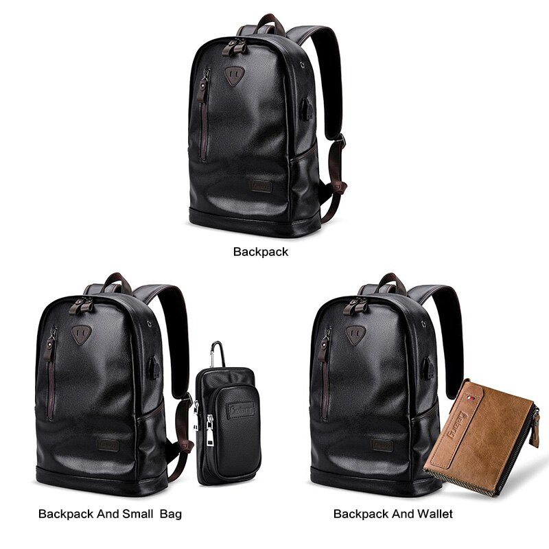 LIELANG bookbags Männer Rucksack Leder Männlichen Funktionellen taschen Männer Wasserdichte rucksack PU große kapazität Männer Tasche Schule Taschen mochila