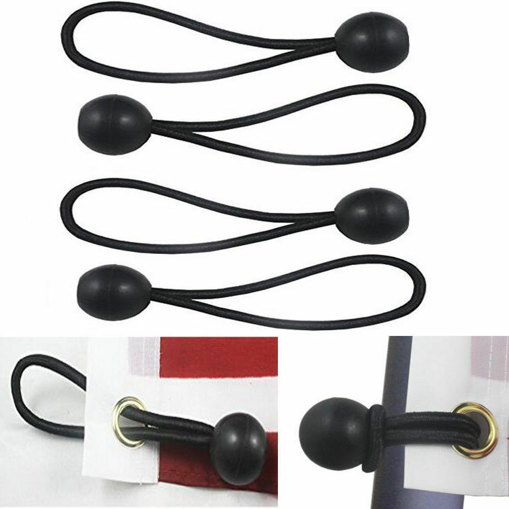 4Pcs 6&quot; Ball Flag Bungee Ties to attach Windsocks &amp; Flags to Poles for Festival