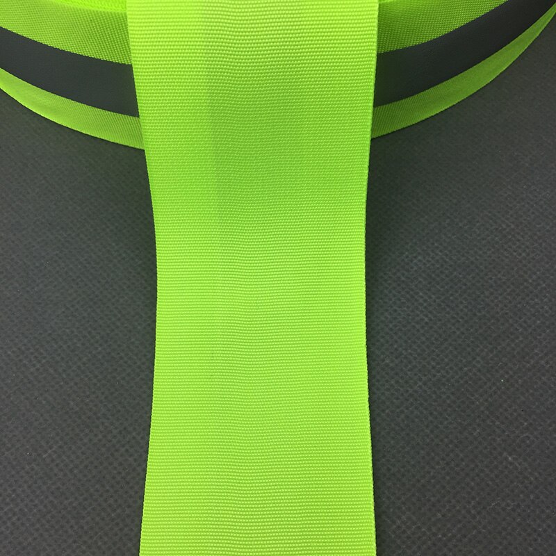 100 Meter, 5cm * 2cm breite, fluoreszierende Reflektierende Stoff Band Gurtband Reflexion Streifen Kanten flechten NäHenne Auf Bekleidungs zubehör