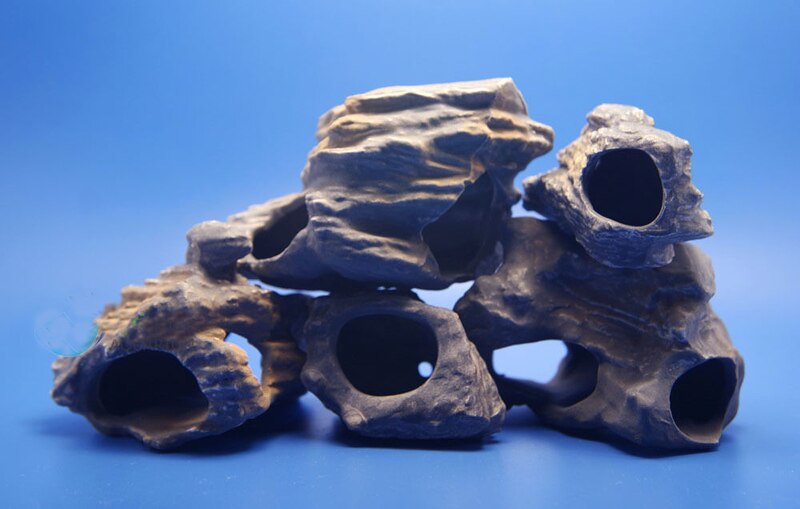 Mf cichlid sten keramik akvarium stenhule indretning til akvarium fisketank