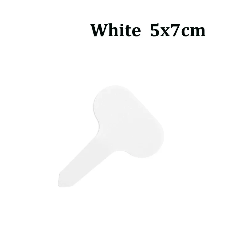 50/100Pcs 5x7cm T-Type Plastic Plant Labels, Reusable Waterproof Garden Markers Plant Tags for Potted Plants Herbs Succulent: Orange