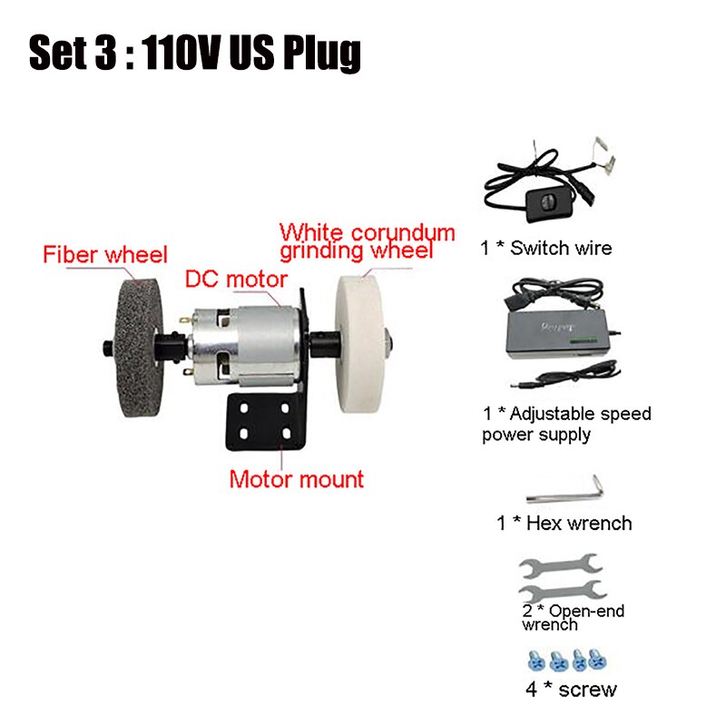 110V/220V Multifunctional Mini Electric Belt Sander DIY Polishing Grinding Machine Cutter Edges With 10PCS Belt Sharpener Tool: Yellow